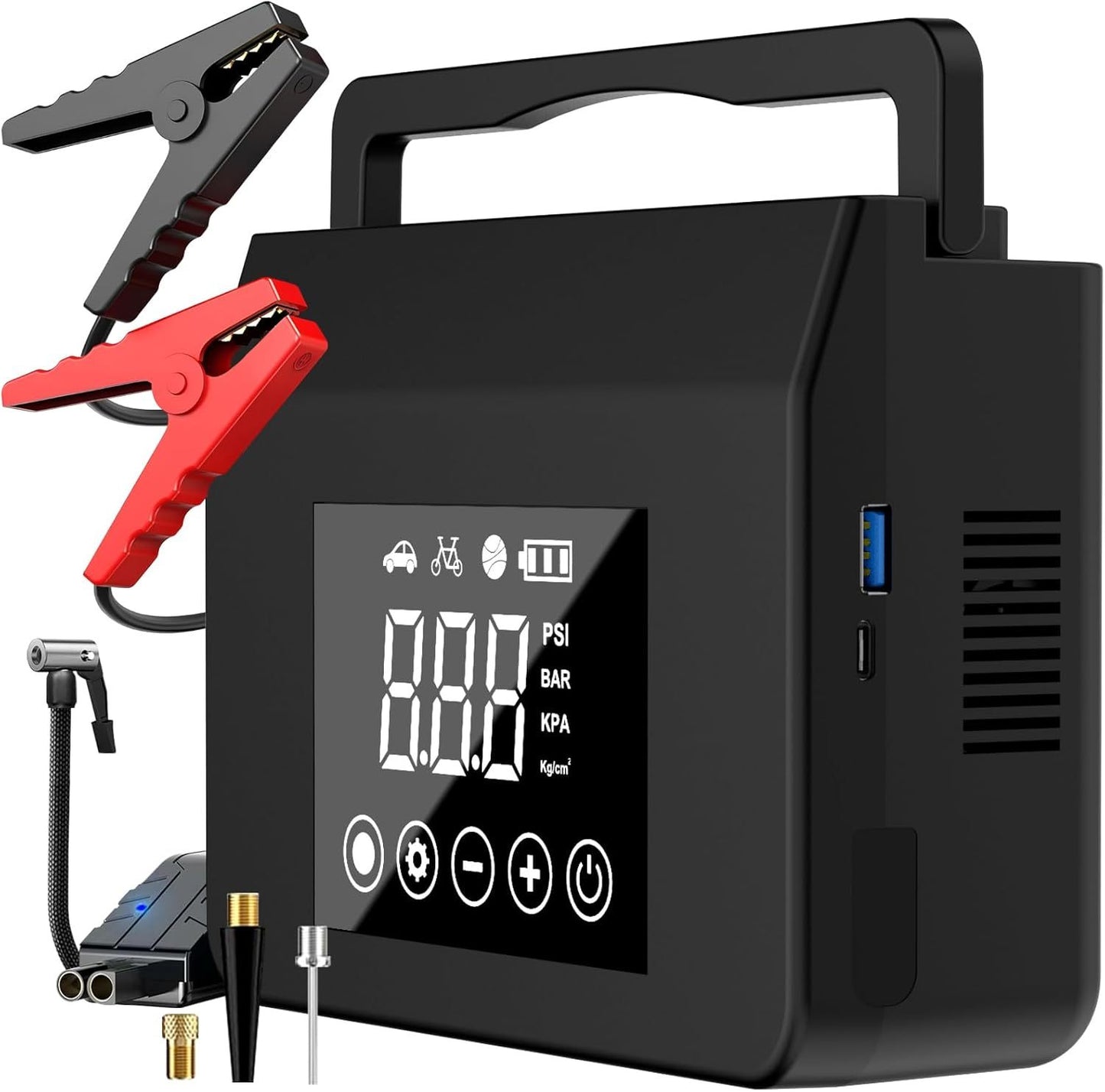 12V Battery Booster Portable 4000A Car Jump Starter